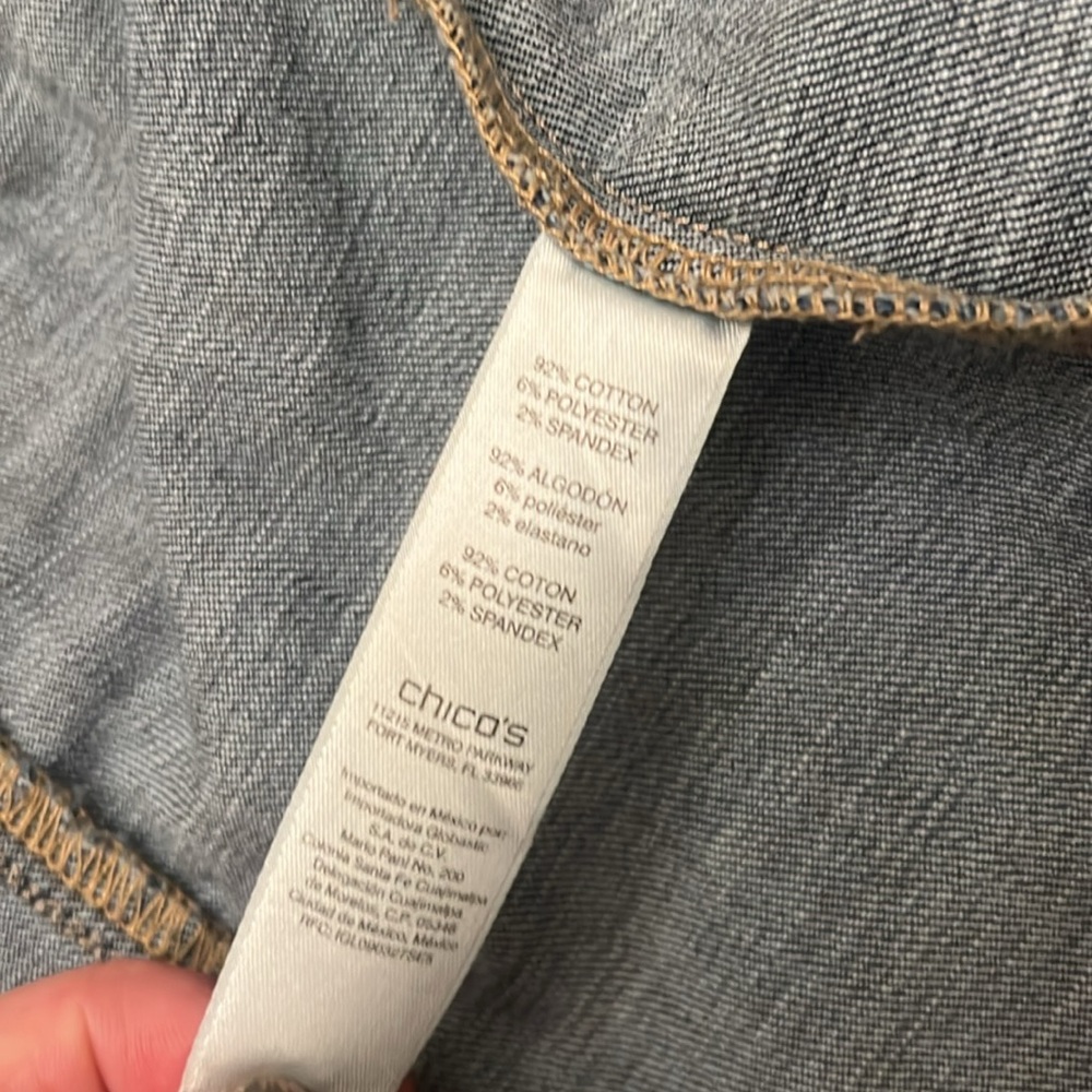 CHICO'S JEAN Jacket Petite Small (1) - Picture 5 of 9